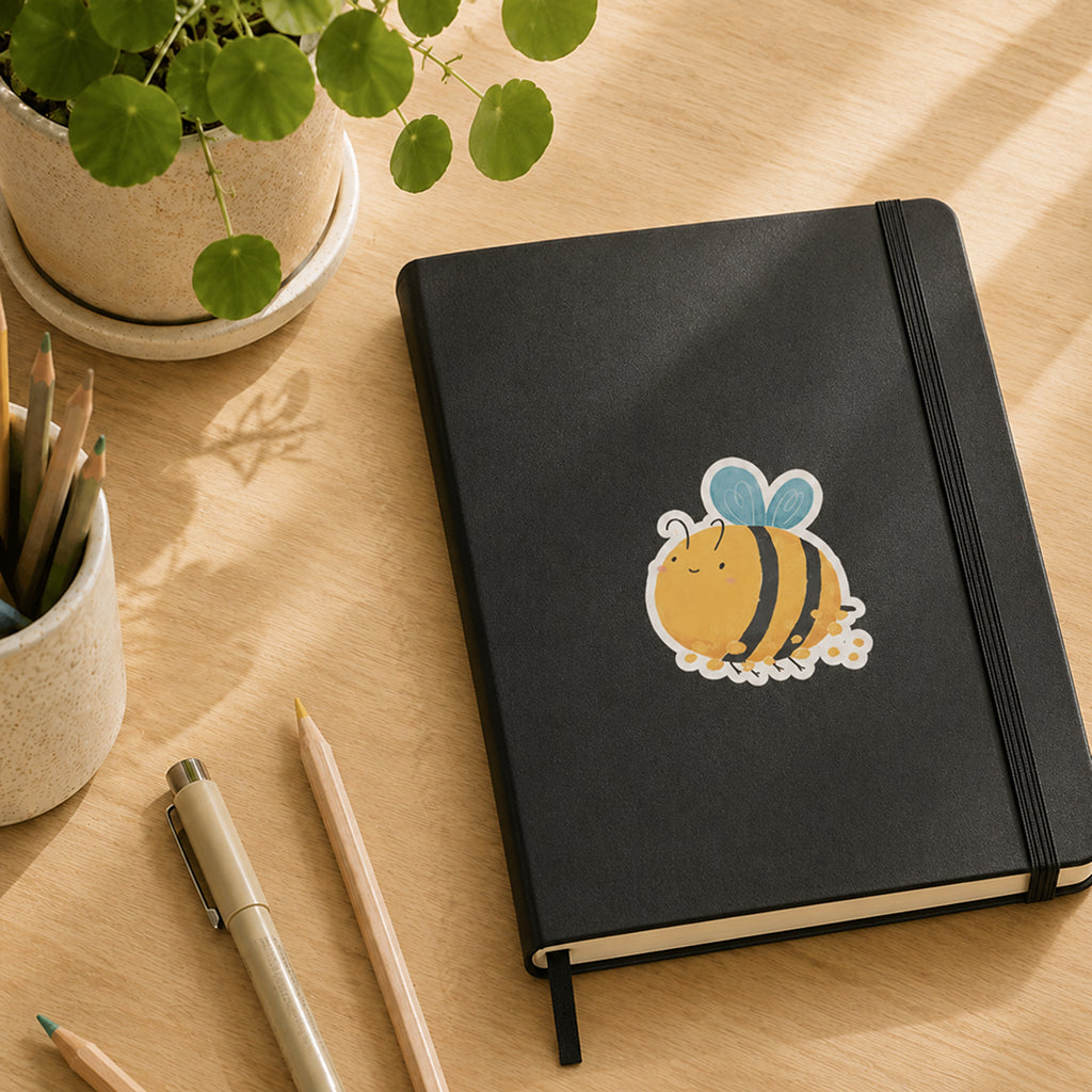 Happy Bee Vinyl Sticker