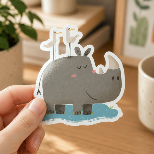 Gentle Rhino Vinyl Sticker