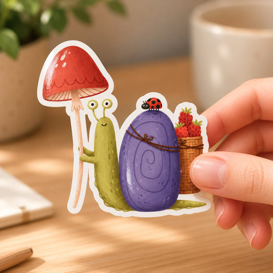 Friendly Snail Vinyl Sticker