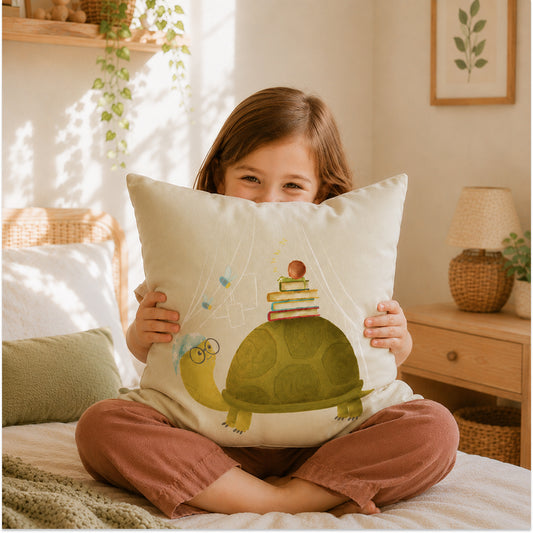Sleepy Turtle Throw Pillow