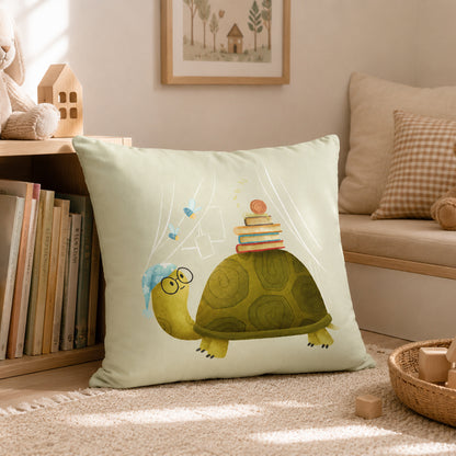 Sleepy Turtle Throw Pillow