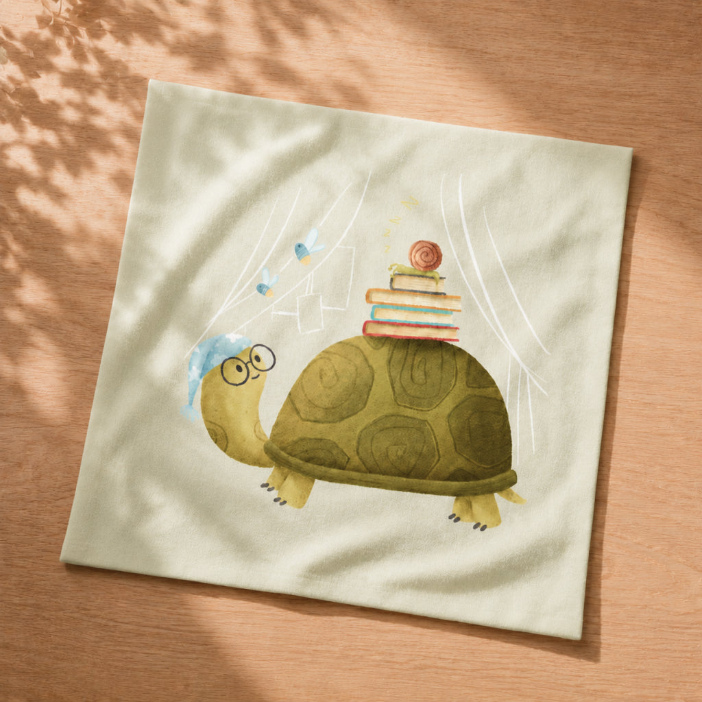 Sleepy Turtle Throw Pillow