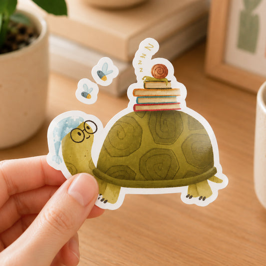 Sleepy Turtle Vinyl Sticker