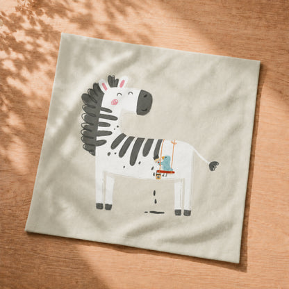 Happy Zebra Throw Pillow